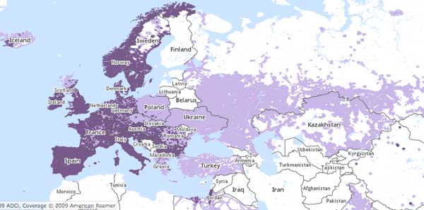 Kindle Coverage Map: Europe