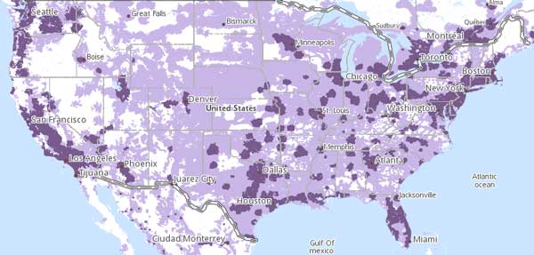 Kindle Coverage Map: Us