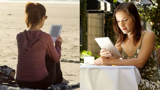 Women Reading Kindle Ebook Readers