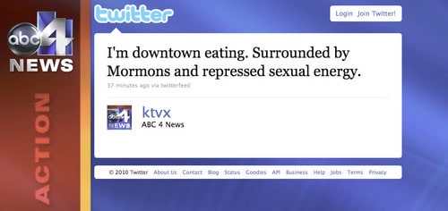 Ktvx Anti-Mormon Tweet