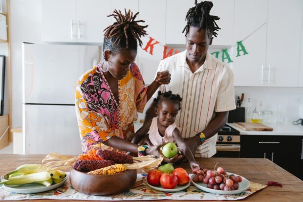 A Family Celebrating Kwanzaa