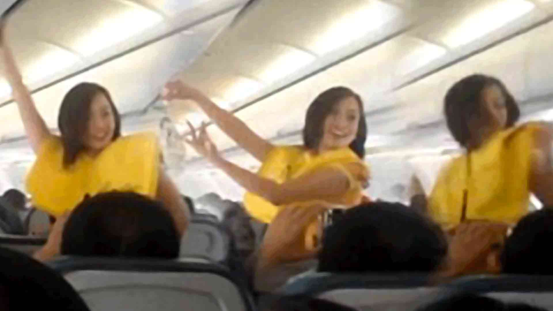 Flight Attendants Dance to Lady Gaga for Safety Demonstration