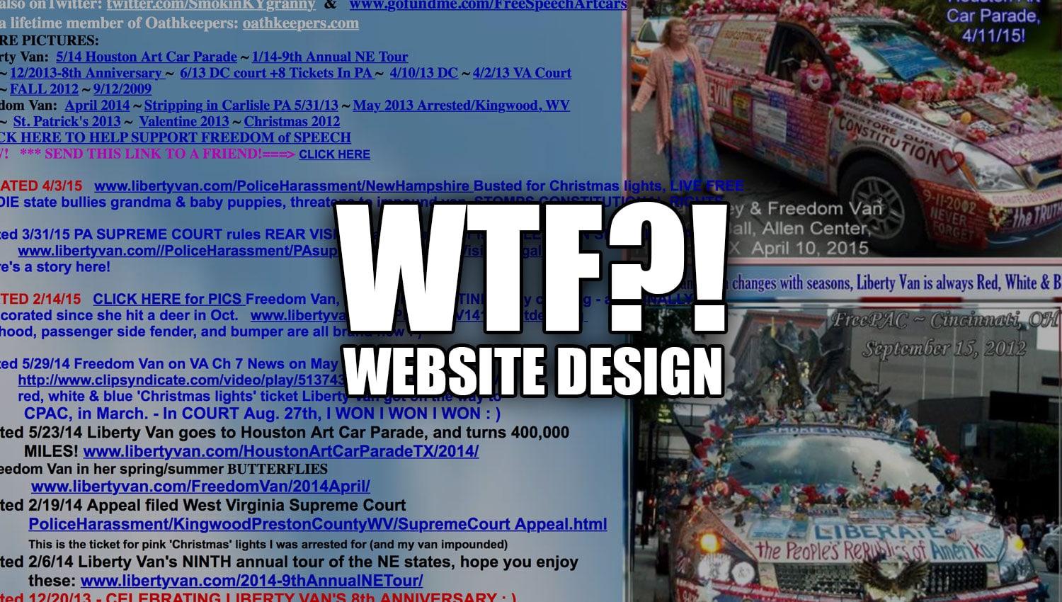 Example Of Incredibly Bad Website Design: LibertyVan.com
