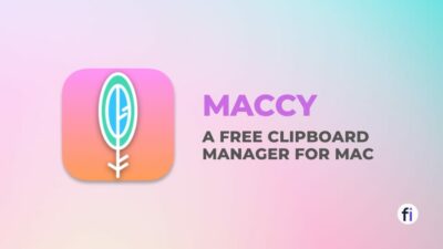 Logo Of Maccy, An Open-Source Clipboard Manager For Mac, On A Gradient Background With The Text &Quot;Maccy: A Free Clipboard Manager For Mac.