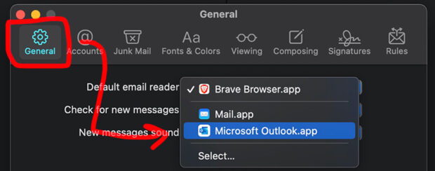 Screenshot Of The Preferences' Panel In The Macos Mail App
