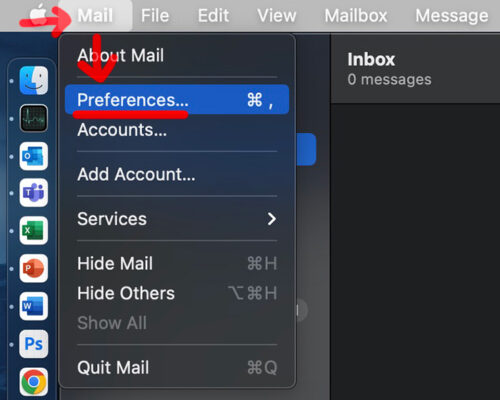mac default email