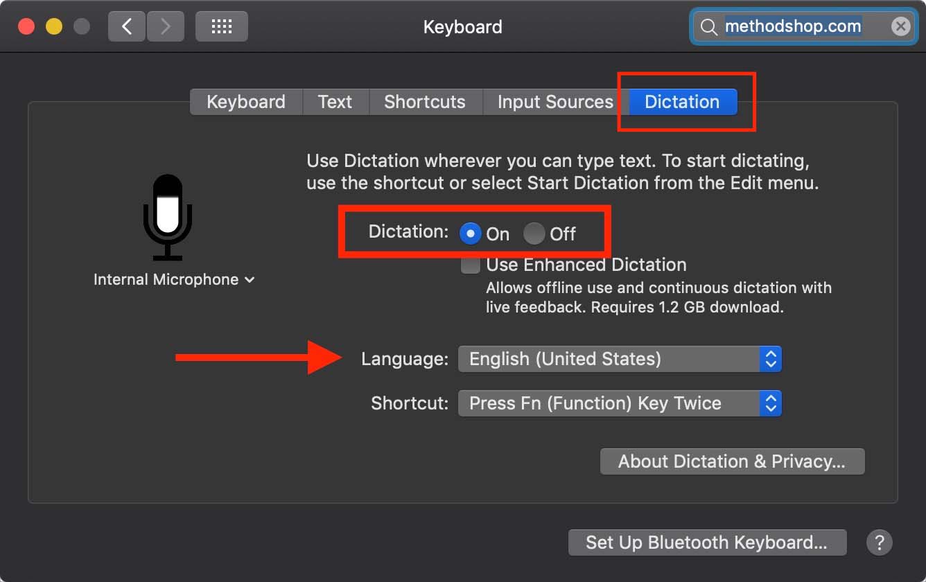 Speech-To-Text Dictation Options Under The Macos'S Keyboard System Preferences