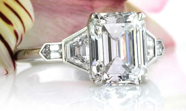Mark Broumand 4.48Ct Emerald Cut Diamond Engagement Ring