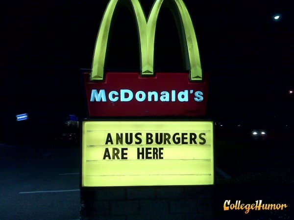 Mcdonalds Anus Burger