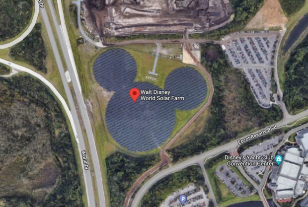 Aerial View Of The Walt Disney World Solar Farm