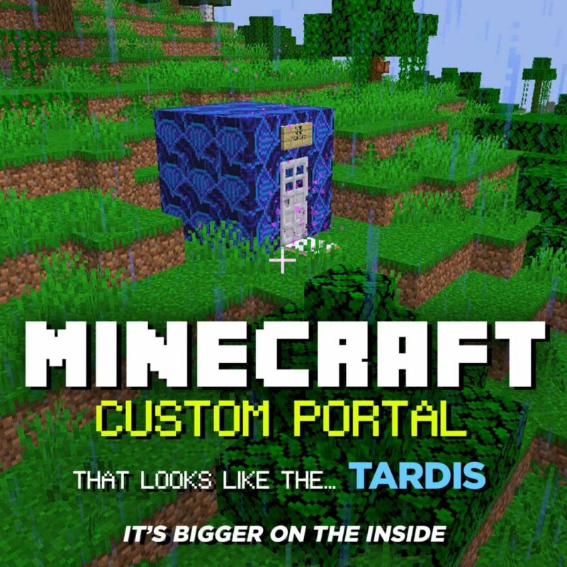 How To Build A Doctor Who Tardis Custom Minecraft Portal (It's Bigger On The Inside)
