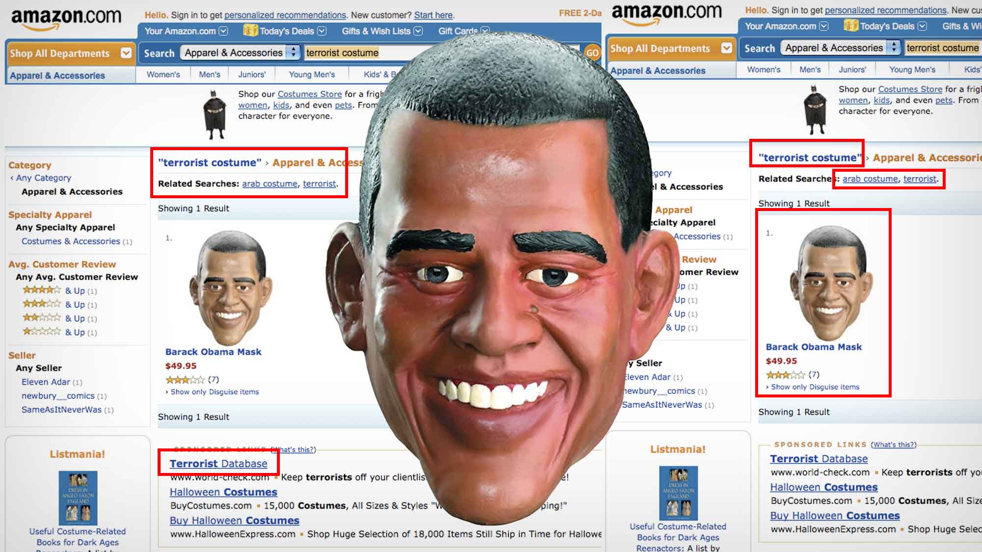 Barack Obama Halloween Mask Listed As A 'Terrorist Costume' On Amazon