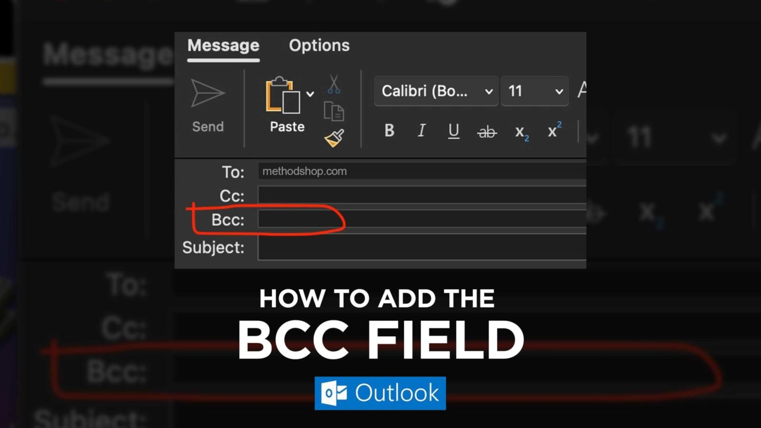 How To Enable The Microsoft Outlook BCC Field