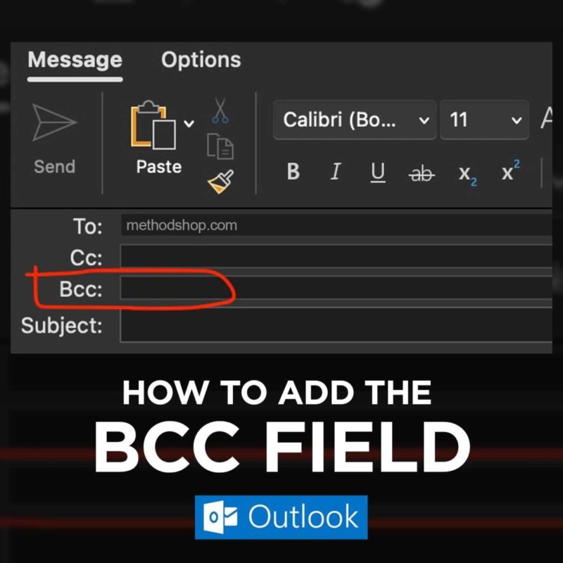 How To Enable The Microsoft Outlook BCC Field