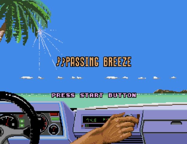 The Outrun Soundtrack - A Screenshot Of The Classic Arcade Game &Quot;Pressing Breeze&Quot;.