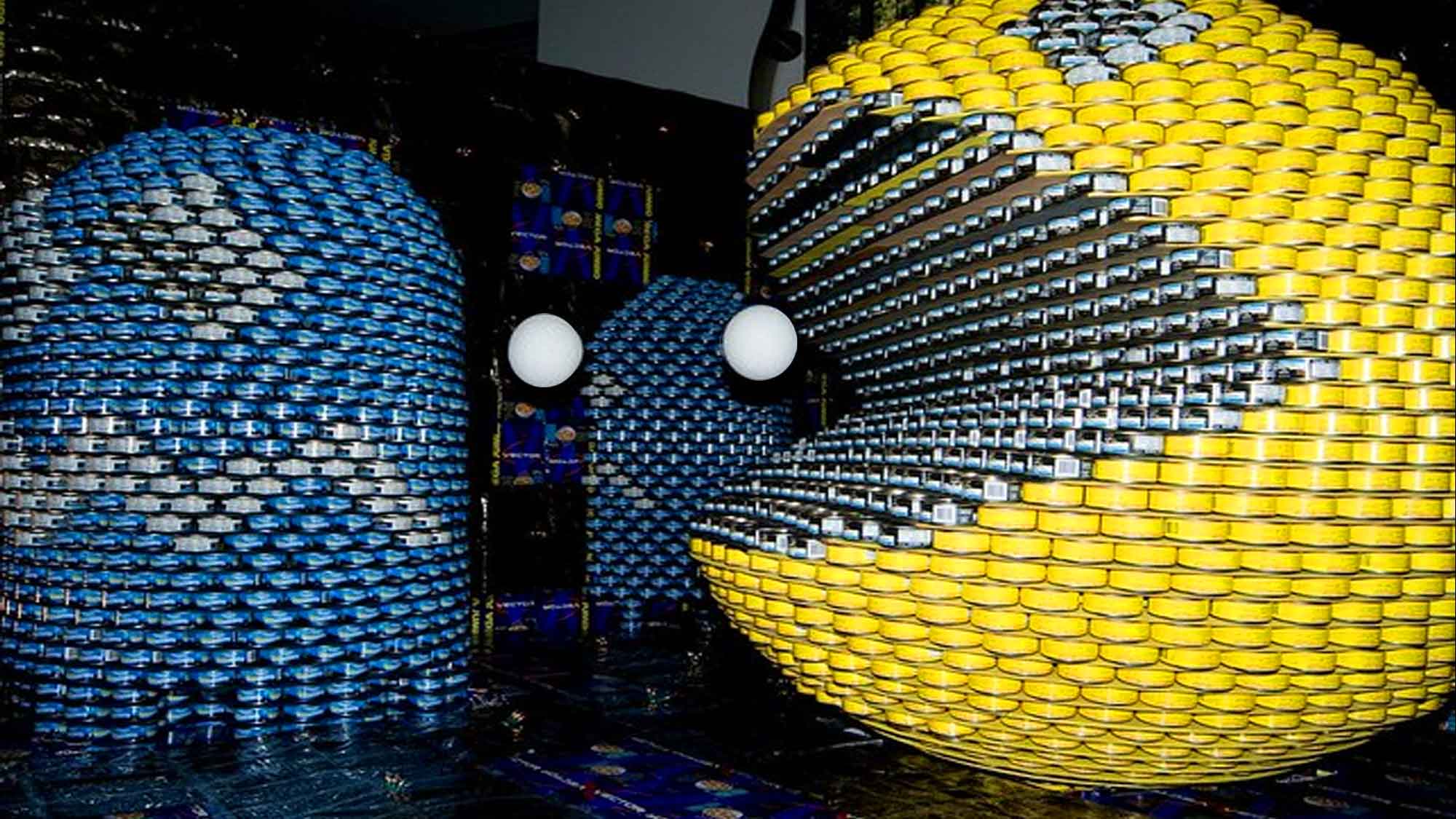 Have You Seen This Giant Pac-Man Art Sculpture Made Out Of Tin Cans?