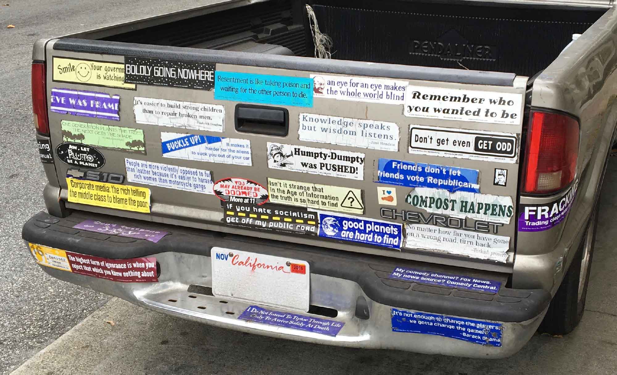 Study Finds Link Between Bumper Stickers and Road Rage