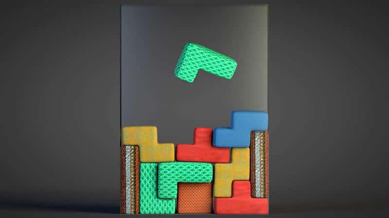 Real Life Tetris Game Played with Pillows