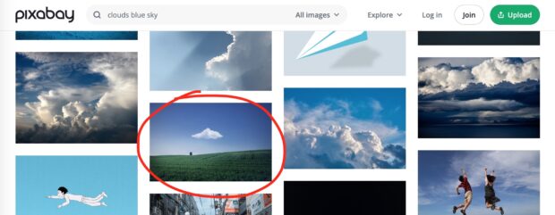 Choosing A Picture Of Clouds From Pixabay For A Tutorial On Creating Transparent Clouds In Photoshop.