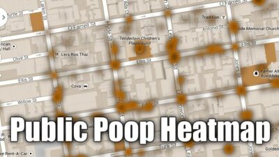 Stop! Is That San Francisco Poop On Your Flip-Flop? - Poop Heatmap 1