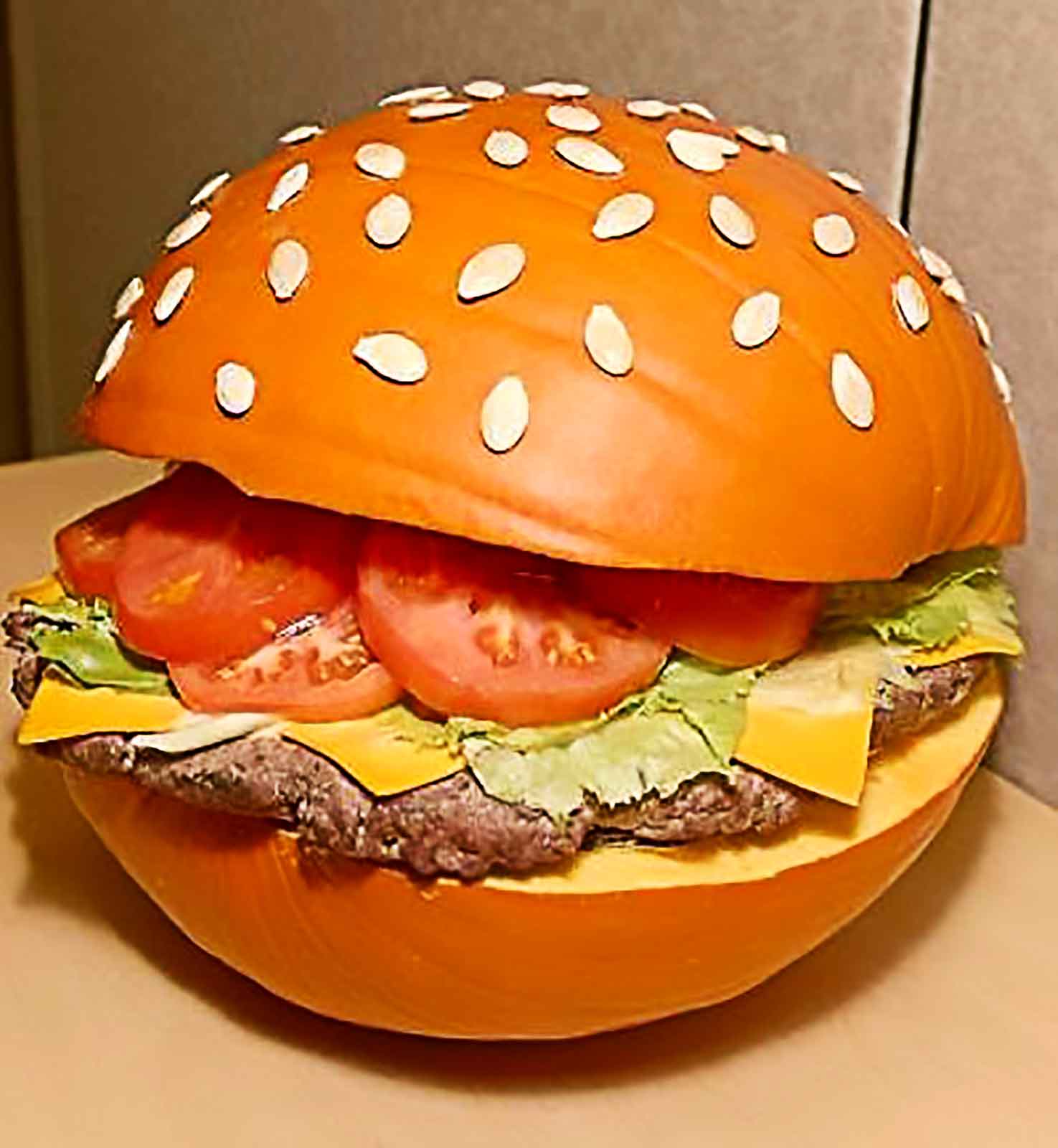 Ridiculous Halloween Hamburger Pumpkin Carving: Have You Seen This Yet?