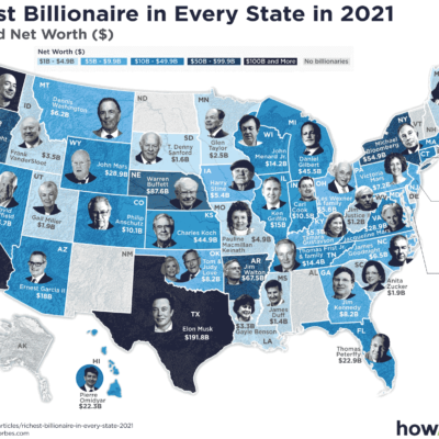 A Map Of America's Richest Person In Every State