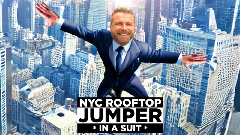 Caught On Video: Old Man In Suit Performs Amateur Parkour Jumping Stunt Across New York City Rooftops