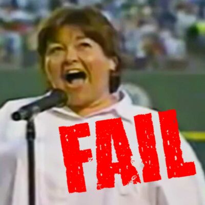 graphic showing roseanne's national anthem fail