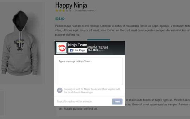 Ninjateam Facebook Messenger For Wordpress