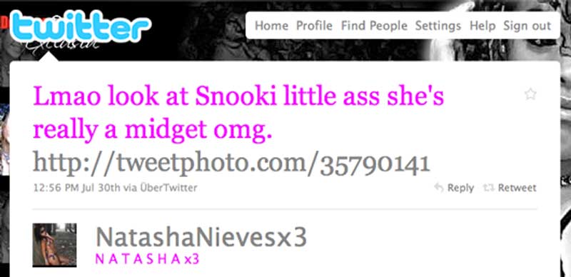 &Quot;Lmao Look At Snooki Little Ass She'S Really A Midget Omg.&Quot; @Natashanievesx3