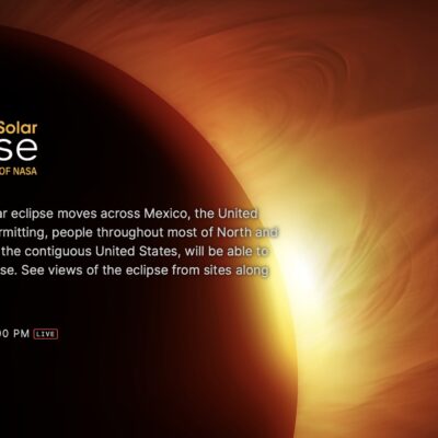 Solar Eclipse Live - Promotional Graphic For The 2024 Total Solar Eclipse Live Nasa Broadcast, Featuring The Sun Being Eclipsed By The Moon.