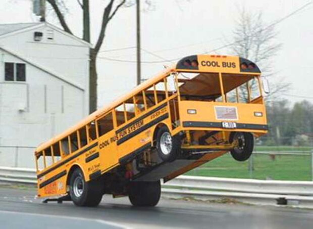 Drag Racing School Bus