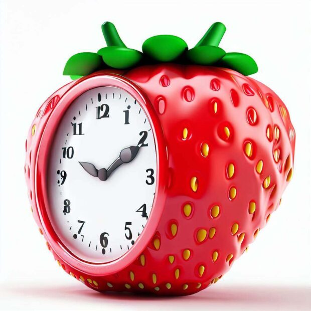 3D Rendering Of A Strawberry Alarm Clock