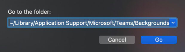 Microsoft Teams Backgrounds: Macos Uploads Folder