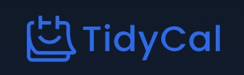 The Tidycal Logo Features A Stylized Blue Calendar Icon With A Smiley Face Next To The Text &Quot;Tidycal&Quot; On A Dark Background, Positioning Itself As One Of The Top Calendly Alternatives.