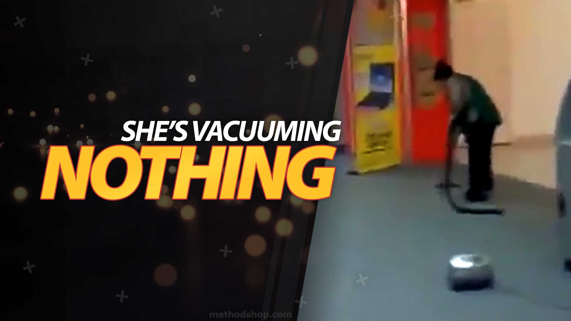 Cleaning Lady Caught On Camera Vacuuming Nothing