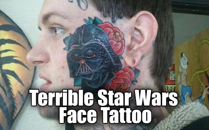 This Guy Got A Giant Darth Vader Tattoo on His Face