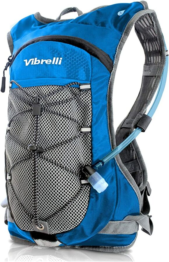 Vibrelli Hydration Pack &Amp; 2L Hydration Water Bladder - High Flow Bite Valve - Hydration Backpack With Storage - Lightweight Running Backpack, Also For Cycling, Hiking, Ski, Snow For Men, Women &Amp; Kids