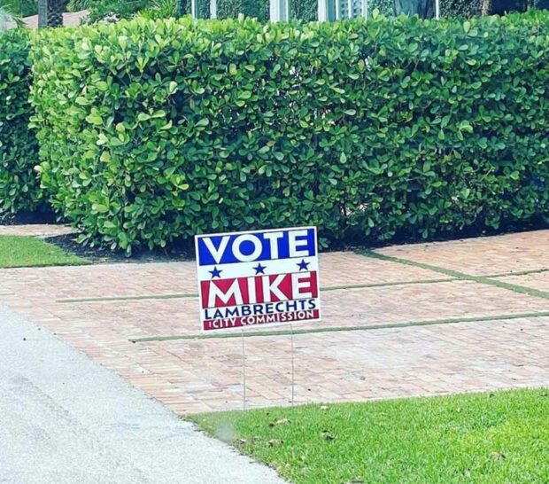 Vote For Mike Lambrechts Political Yard Sign